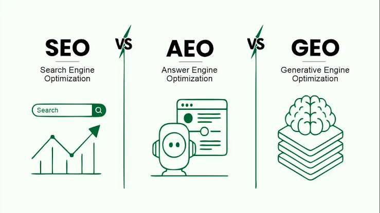 Süni intellekt,AI SEO, AEO, GEO, AIO