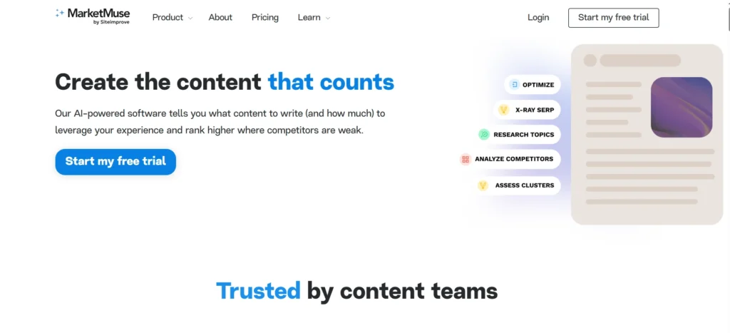 digital marketing ai tool marketmuse