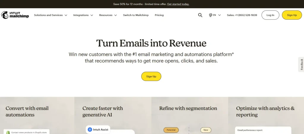 digital marketing ai tool mailchimp