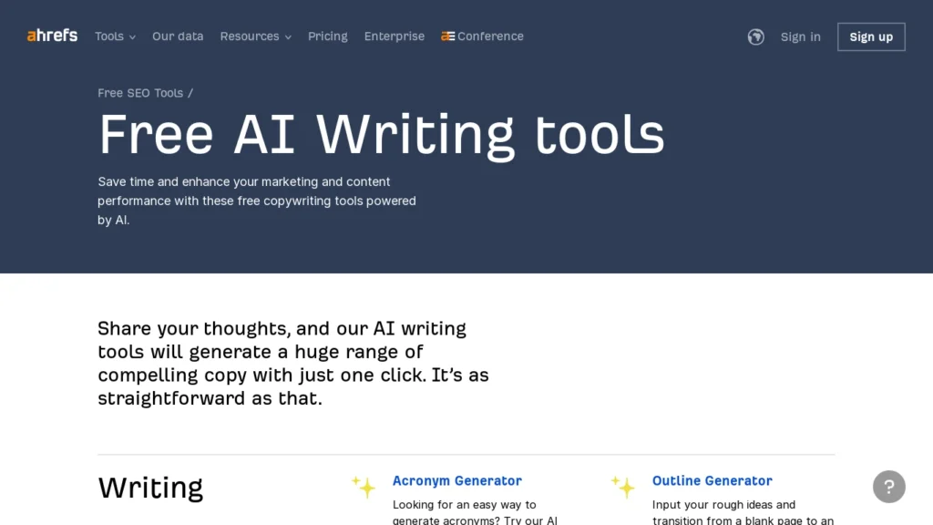 digital marketing ai tool ahrefs